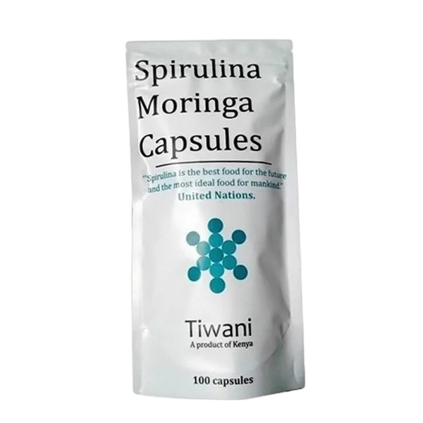 Tiwani Spirulina Moringa Capsules 100caps