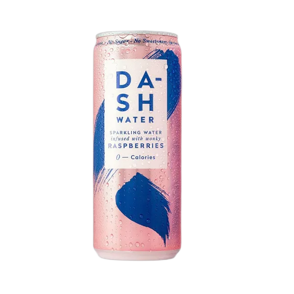 Dash Water Can Sparkling Raspberries 0-Calories No Sugar 330ml