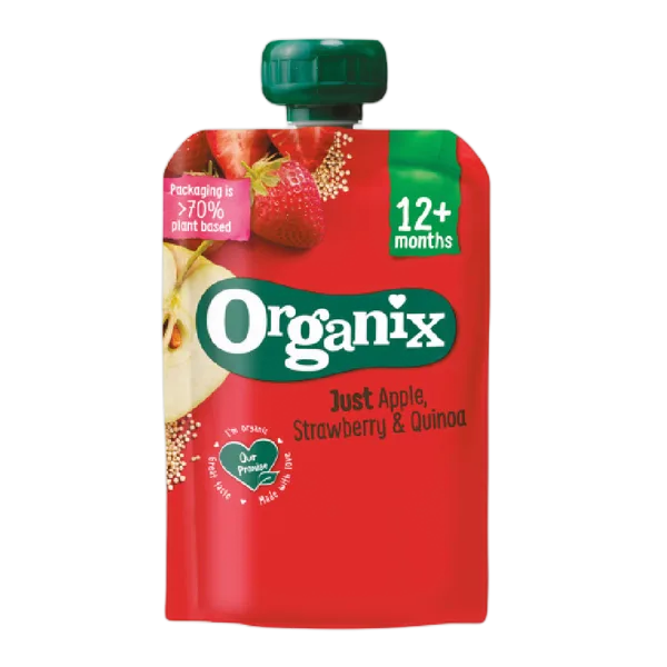 Organix Just Apple Strawberry Quinoa 100g