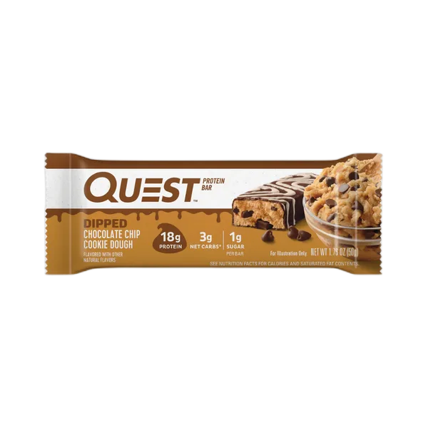 Quest Protein Bar Dipped Choc Chip Cookie Dough 50g