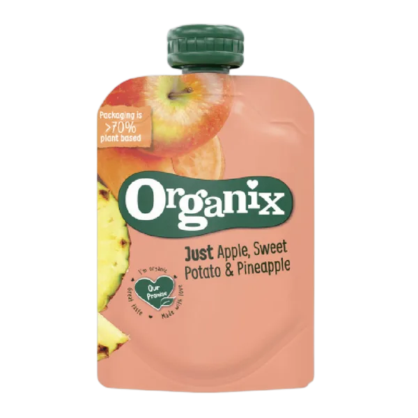 Organix Just Apple,Sweet Potato & Pineapple 100g