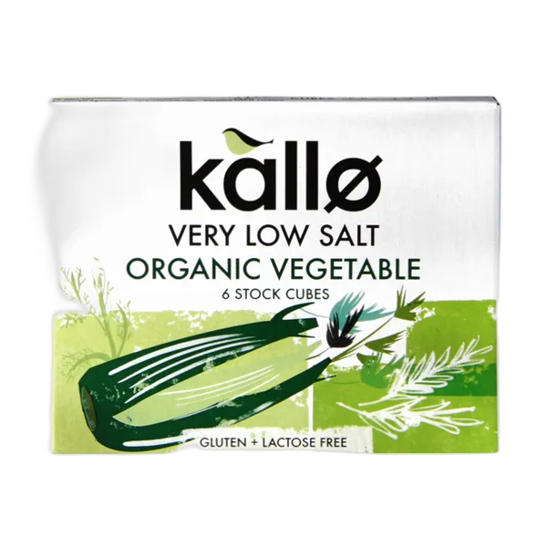 Kallo Organic Vegetable Stock Cubes Low Salt 60gm