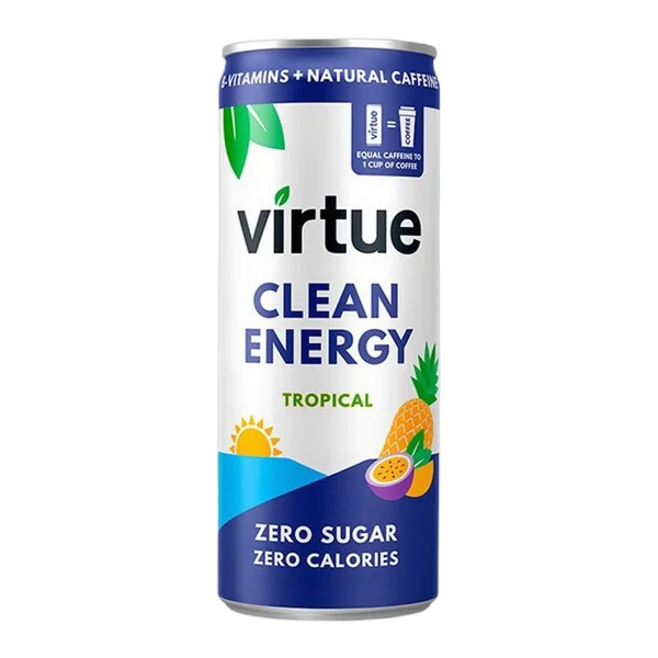 Virtue Clean Energy Drink Tropical Sf Zero Calories 250ml