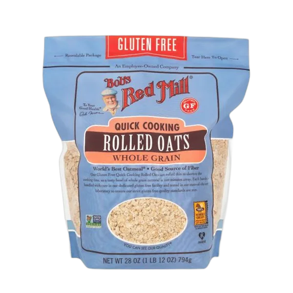 Bobs Rm G/F Quick Cooking Rolled Oats W/Grain 907gm