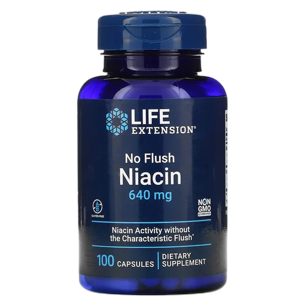 Life Extension No Flush Niacin 640 Mg 100s