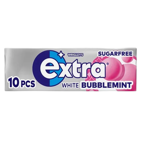 Wrigleys Sf Extra White Bubblemint Flavor Gum 10'S 14g #667741