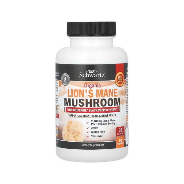 Bioshwartz Lion’S Mane Mushroom 90vcaps