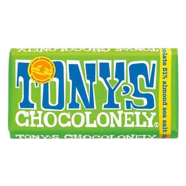 Tony'S Chocolonely Almond Sea Salt Dark Choc 180g