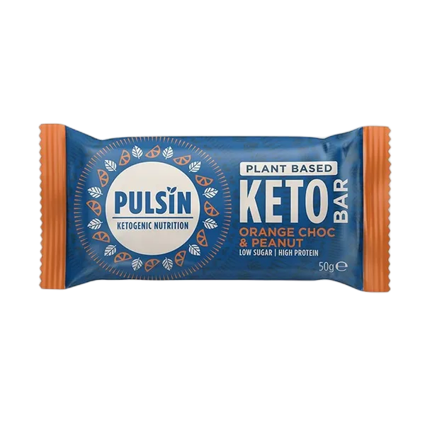 Pulsin Keto Orange Choc & Peanut Bar 50g