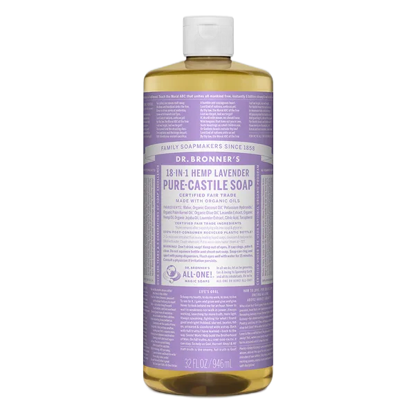 Dr Bron M Org Lavender Liq Soap 32oz/946ml