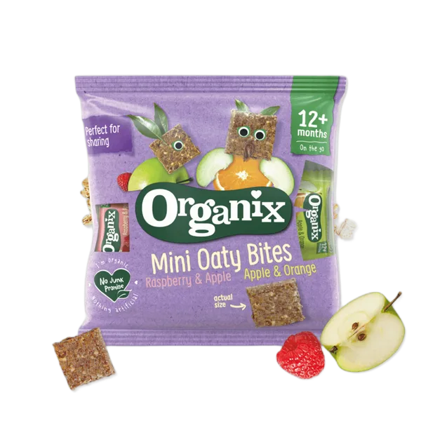 Organix R/Berry&Apple Apple&Orange Mini Oaty Bites 110g