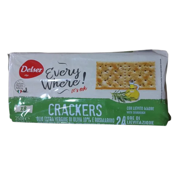 Delser Crackers Olive Oil & R/Mary 250gm