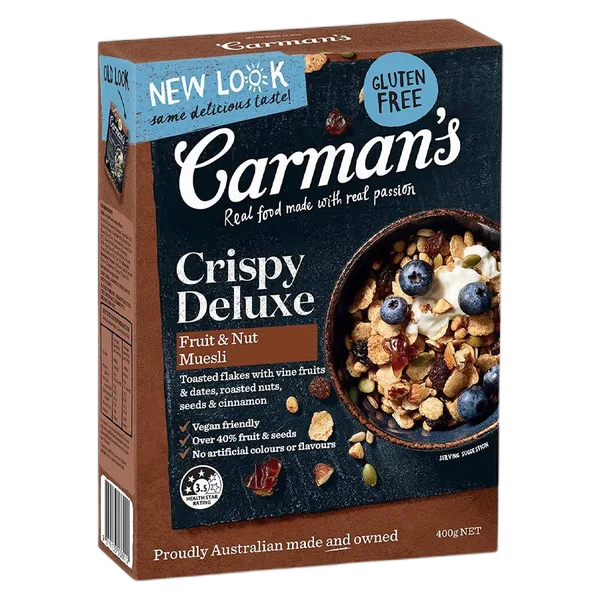 Carman'S Gf Crispy Deluxe Fruit & Nut Muesli 400g