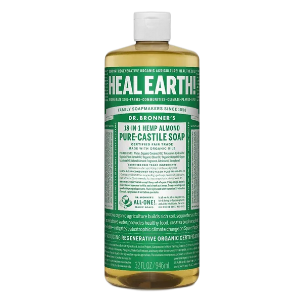 Dr Bron M Org Almond Liq Soap 32oz/946ml