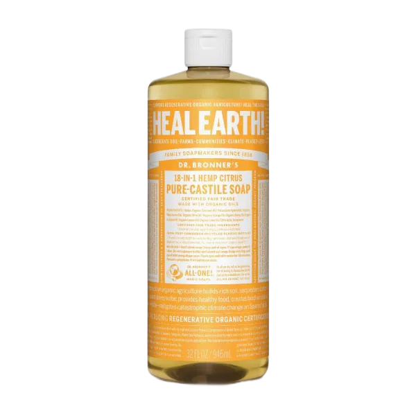 Dr Bron M Org Citrus Orange Liq Soap 32oz/946ml