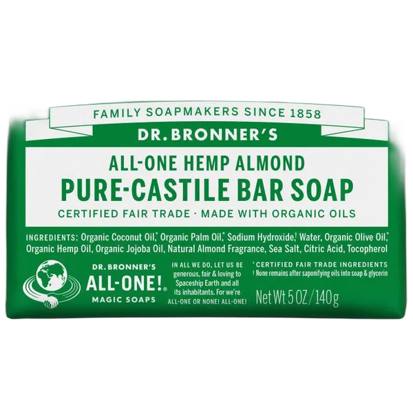 Dr Bron M Org Almond Bar Soap 5oz/140g