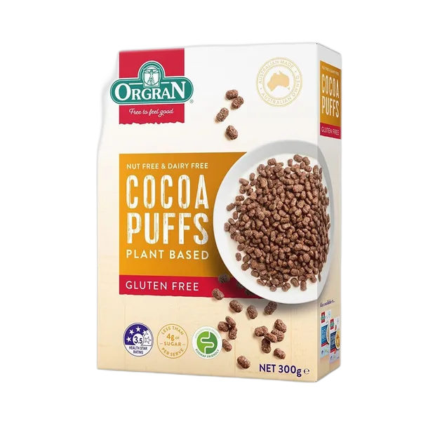 Orgran Gf Cocoa Puffs Plant Based 300g