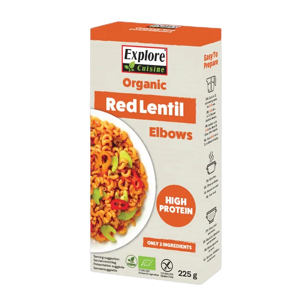 Explore Cuisine Gf Org Red Lentil Elbows 225g
