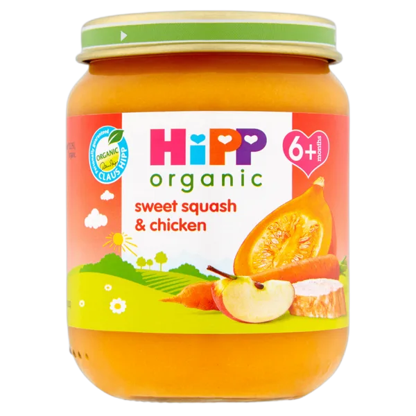 Hipp Org Sweet Squash&Chicken 125gm