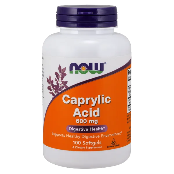Now Caprylic Acid 600mg 100softgels