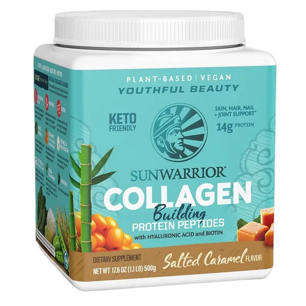 Sunwarrior Collagen Building Prot Peptides Salted Caramel 500g