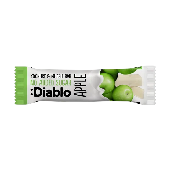 Diablo No Added Sugar Yoghurt Coated Muesli Bar-Apple 30g