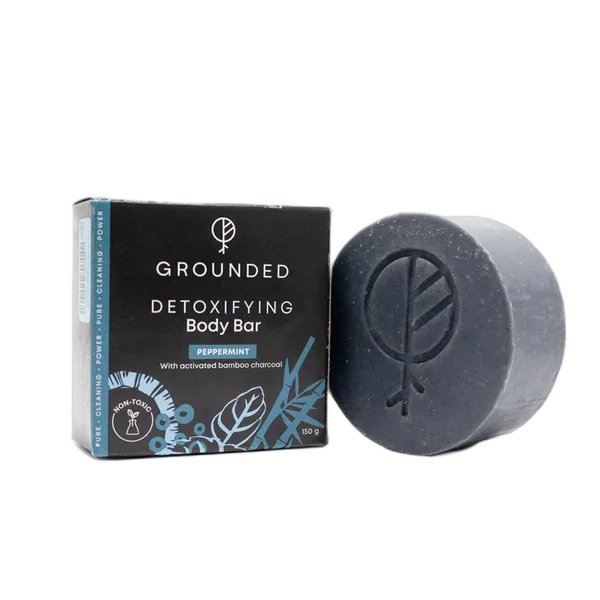 Grounded Charcoal & Peppermint Detoxifying Body Bar 150g