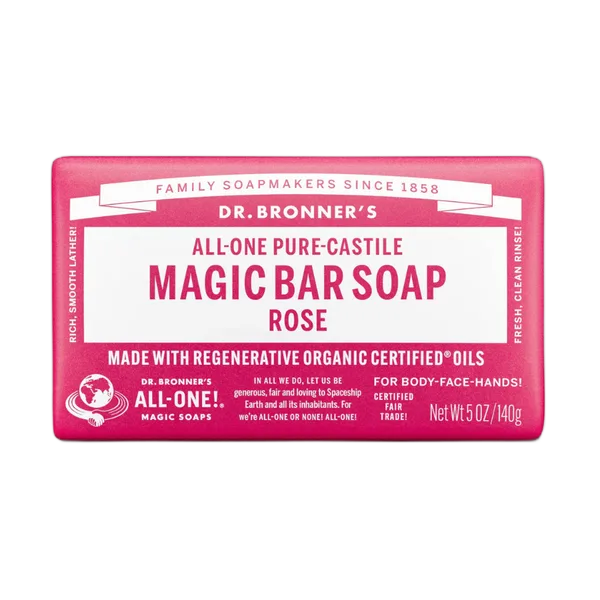 Dr Bron M Org Rose Bar Soap 5oz/140g