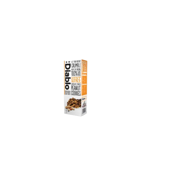 Diablo Sf Choc Stripped Peanut Cookies 150g