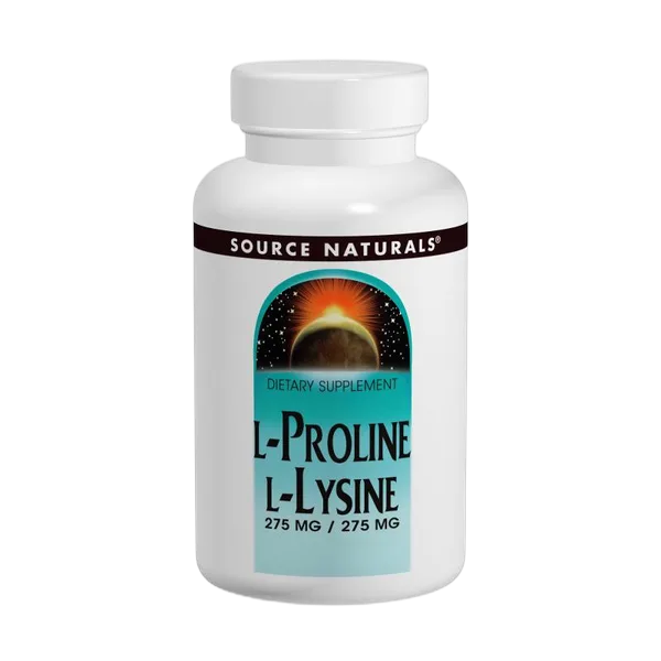 Source Naturals L-Proline L-Lysine 275mg/275mg 60tabs