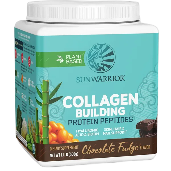 Sunwarrior Collagen Building Prot Peptides Choc Fudge 500g