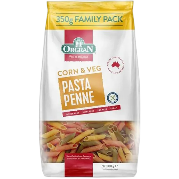 Orgran Gf Corn & Veg Pasta Penne 350g
