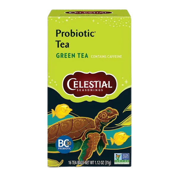 Celestial Probiotic Green Tea 16’S 31g