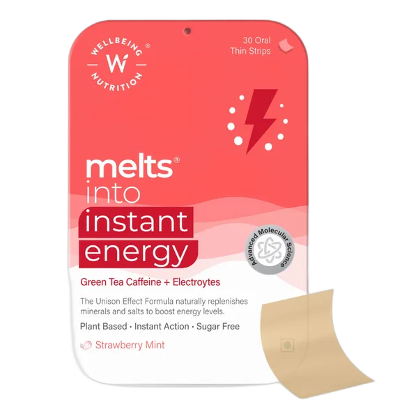 Wellbeing Nutrition Melts Instant Energy S/Berry Mint Strips 30s