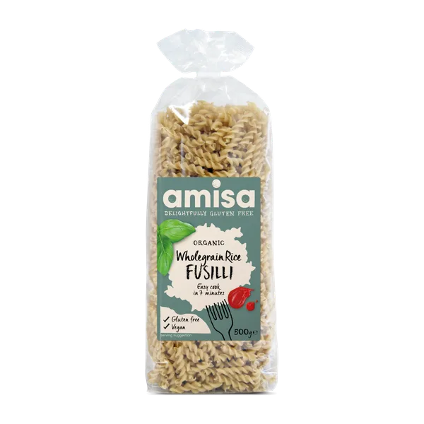 Amisa Org G/F Whole Grain Rice Fusilli 500g