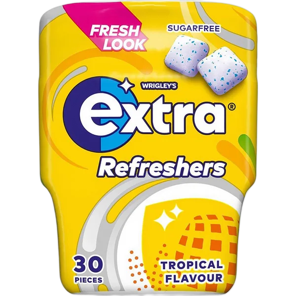 Wrigleys Sf Extra Refreshers Tropical Flavour Gum 67g