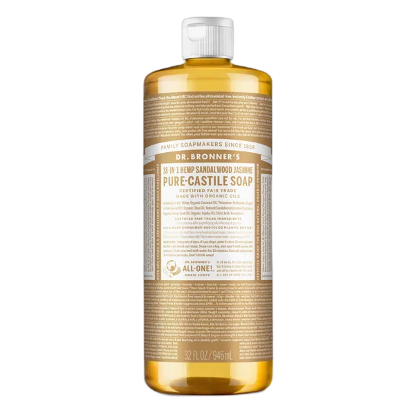 Dr Bron M Org Sandalwood Jasmine Liquid Soap 32oz/946ml