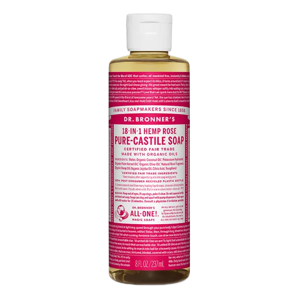 Dr Bron M Org Rose Liq Soap 8oz/237ml