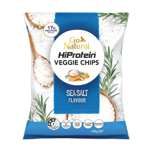 Go Natural Gf Hp Veggie Chips Sea Salt 100g
