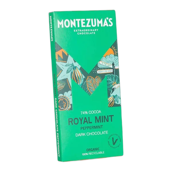Montezuma'S Org Royal Mint P/Mint Dark Choc (74% Cocoa) 90g