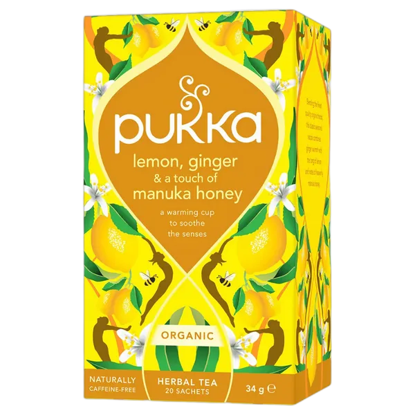 Pukka Org Lemon, Ginger & Manuka Honey Tea (20s) 34g