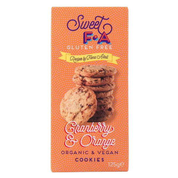 Sweet F.A Gf Org Cranberry & Orange Cookies 125g