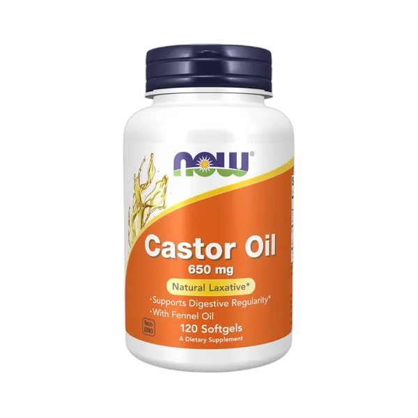 Now Castor Oil 650mg 120s