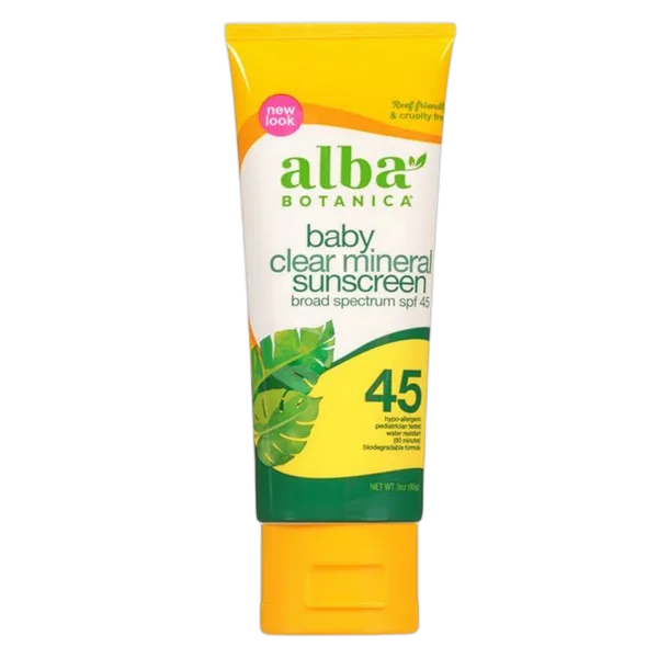 Alba Baby Clear Mineral Sunscreen Spf45 (3oz) 85g