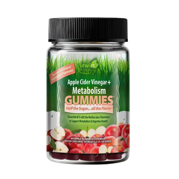 Irwin Naturals Apple Cider Vinegar + Metabolism Gummies 40’S