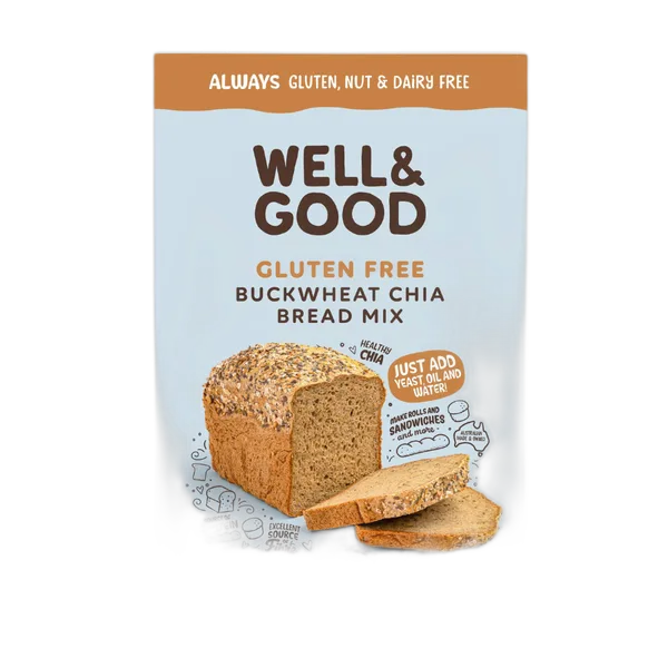 Well&Good Gf B/Wheat Chia Bread Mix 360g
