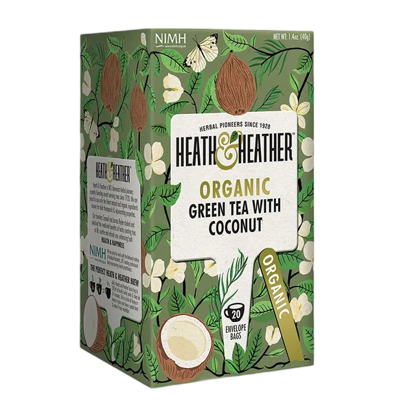 Heath And Heather Org Green Tea & Coconut 20'S