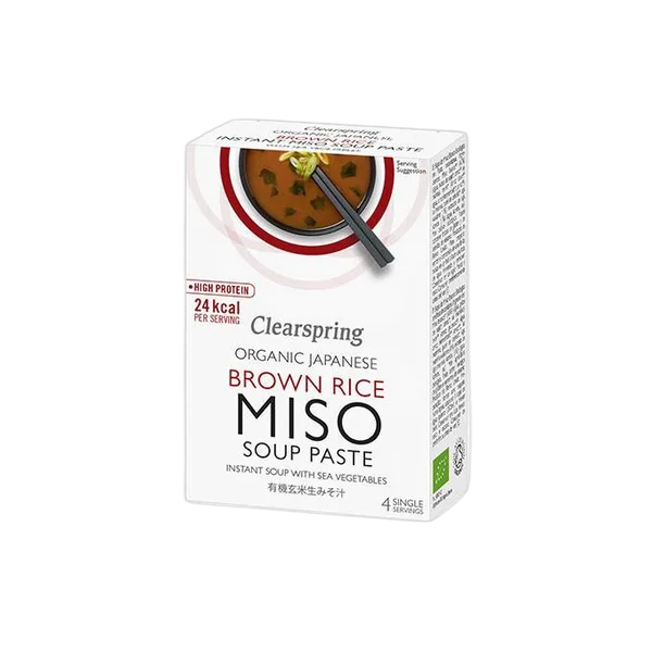 Clearspring Organic Brown Rice Instant Miso Soup Paste 4x15gm