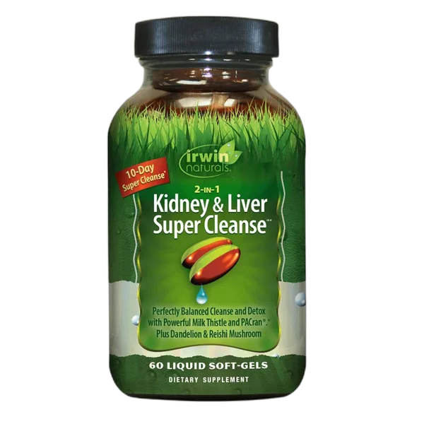 Irwin Naturals 2-In-1 Kidney & Liver Super Cleanse 60ct #In059457