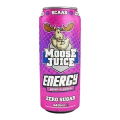Moose Juice Bcaas Berry Flavour Energy Drink Can 440ml